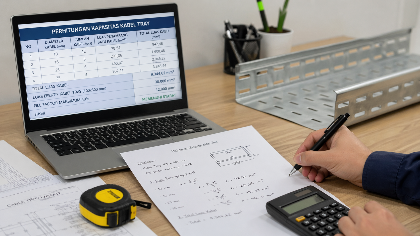 You are currently viewing Teknik Teruji Cara Menghitung Kapasitas Kabel Tray demi Instalasi yang Lebih Andal