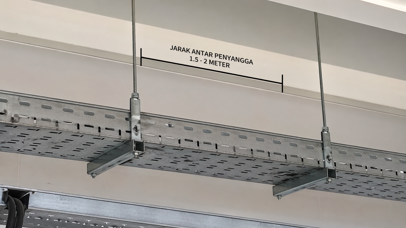 You are currently viewing Standar Jarak Penyangga Kabel Tray: Cara Tepat Mencegah Kerusakan dan Beban Berlebih