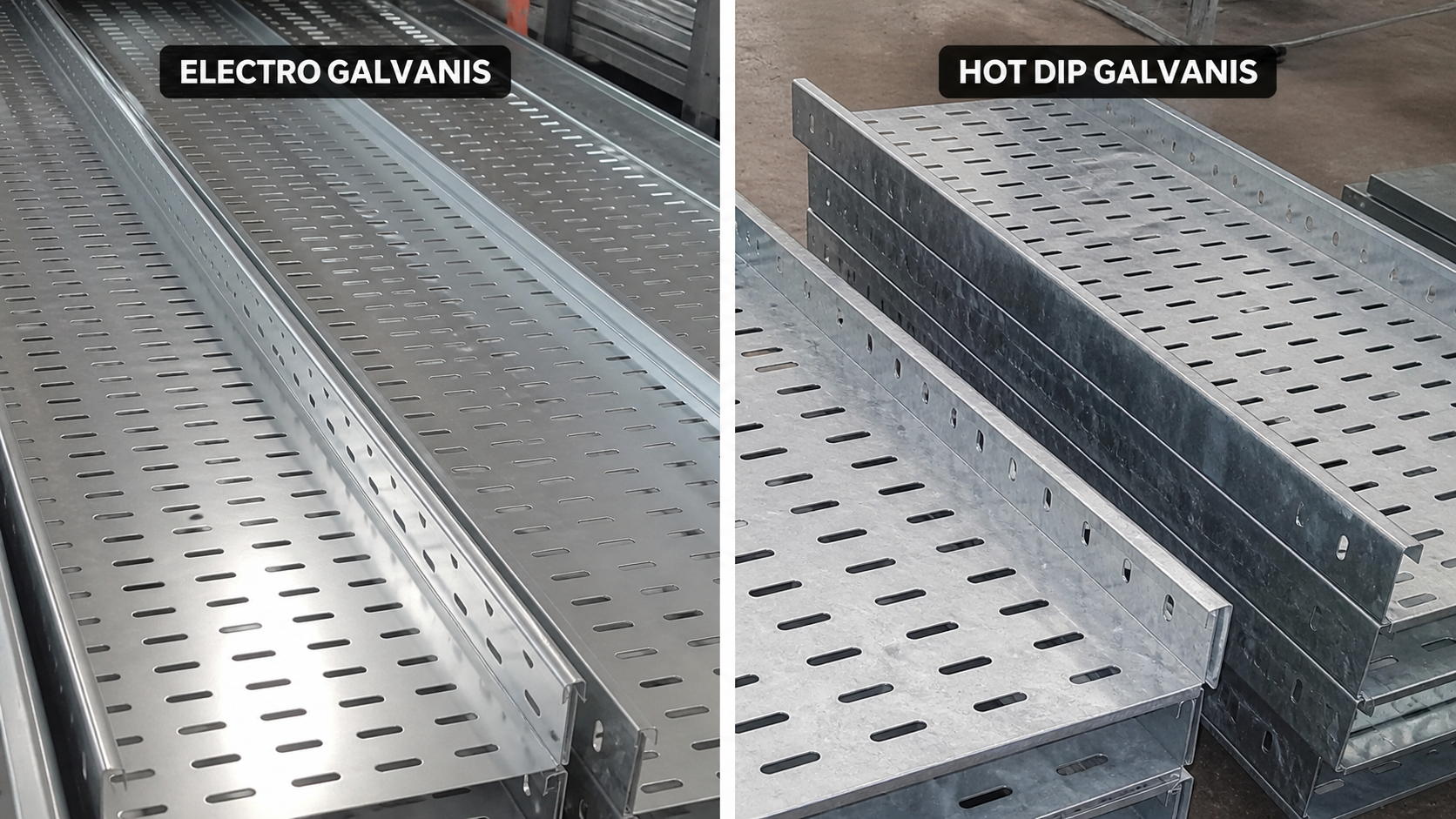 You are currently viewing Kabel Tray Electro Galvanis vs Hot Dip: Mana yang Lebih Unggul untuk Lingkungan Ekstrem?