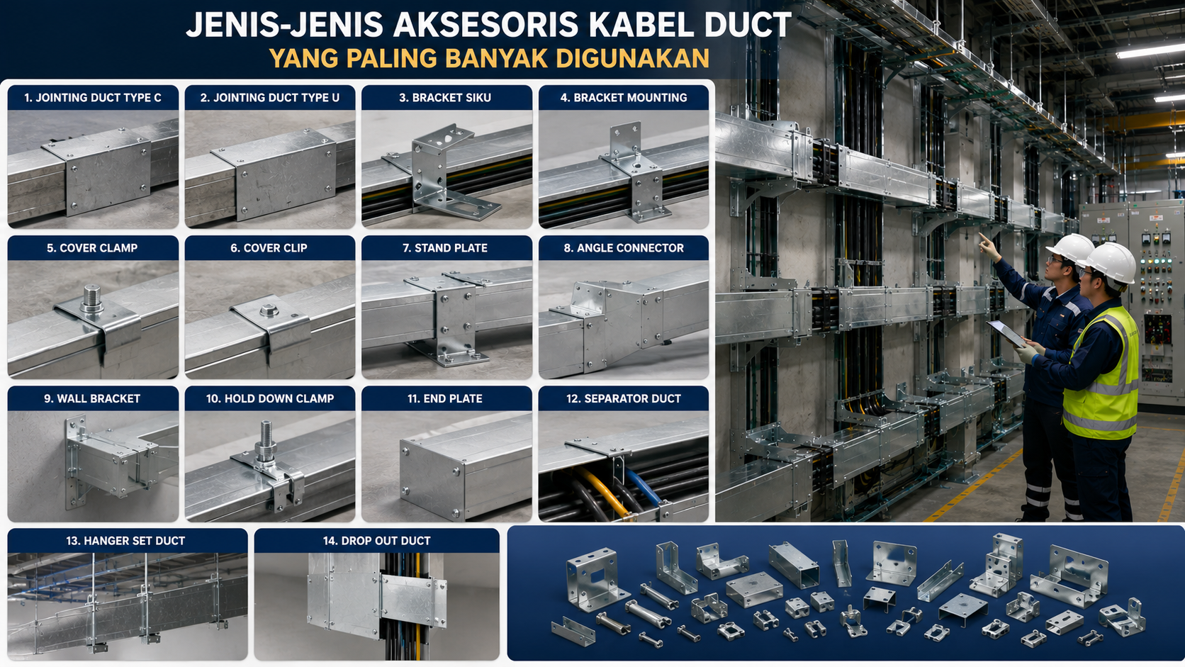 Jenis-Jenis Aksesoris Kabel Duct yang Paling Banyak Digunakan