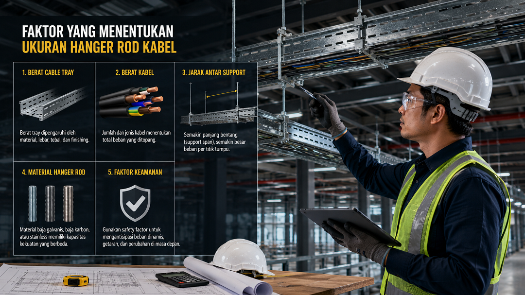 Faktor yang Menentukan Ukuran Hanger Rod Kabel
