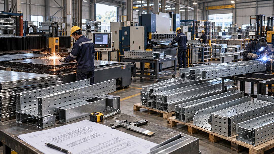 You are currently viewing Fabrikasi Kabel Tray Custom: Pembuatan Ukuran Khusus Pabrik